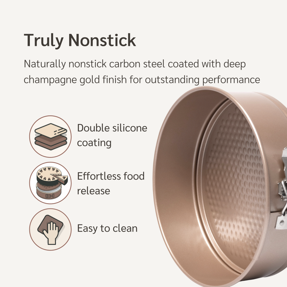 happiels nonstick PFOA, BPA free cheesecake pan non stick toxic springform pans best nontoxic spring form mold molds cake tin tins cake cakes 10 inches in inch leakproof leak proof leak-proof
10in 10inch 10inches inch inches