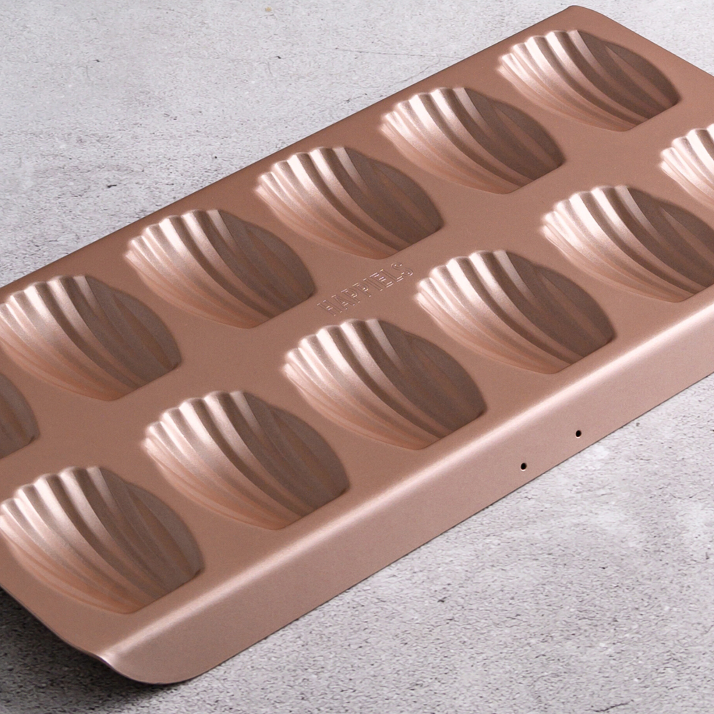 1 Madeleine pan madeleine cookie pans for baking madeleines pan oven cake mold cookie tray baking best tin mould cookies french oven happiels nonstick non stick toxic nontoxic cups well wells cup 24 mold
