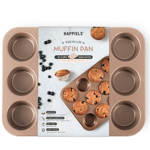 nonstick PFOA, BPA free muffin pan non stick toxic muffins pans best nontoxic cupcake tin cupcakes tins mold molds bakeware tray trays top rated carbon steel