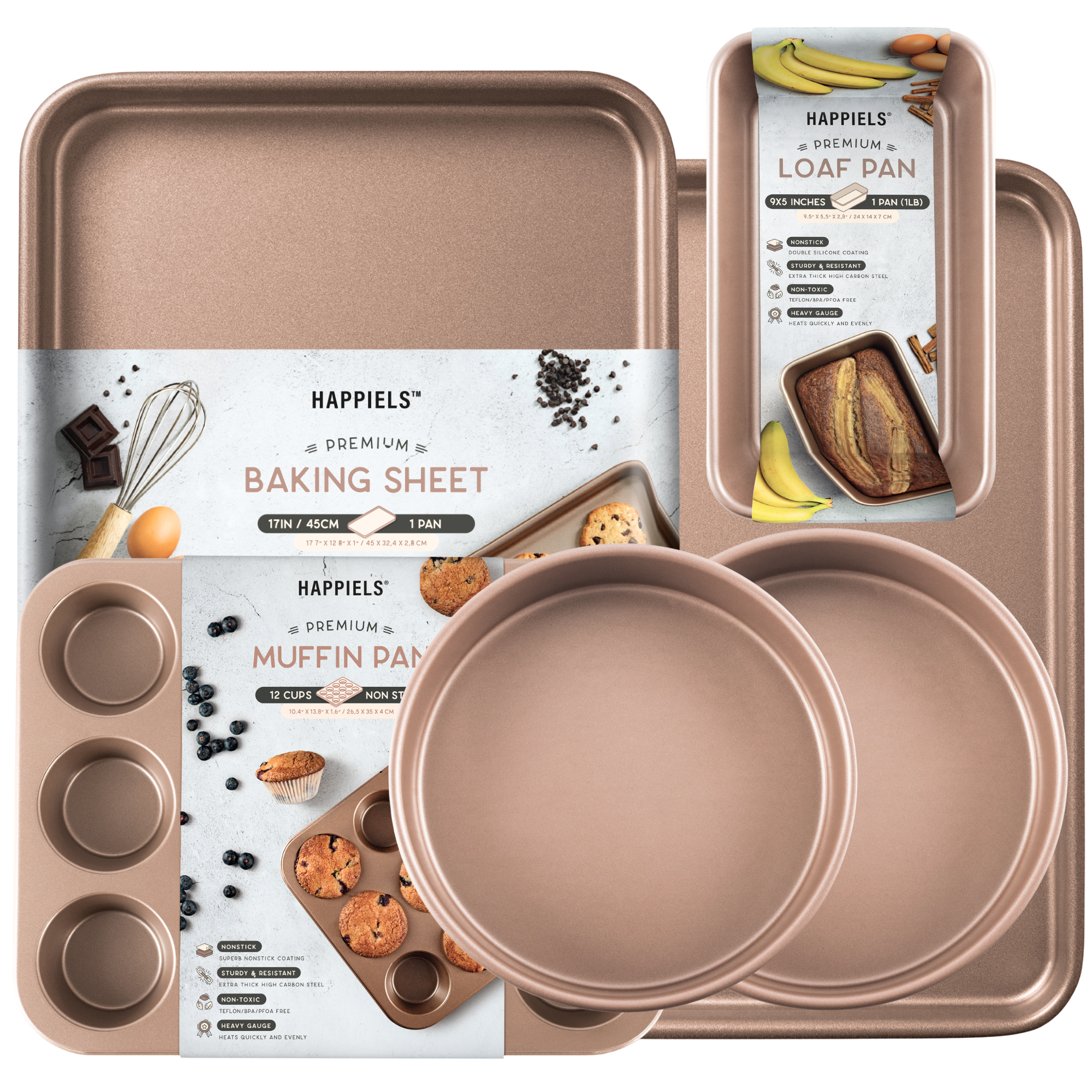 nonstick nontoxic non toxic non stick baking pan pans set bakeware 6