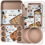 HAPPIELS Complete 12-Piece Baking Pan Set