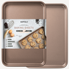 15 x 10 inch inches jelly roll pan pans baking sheet sheets cookie tray trays nonstick non stick pfoa bpa free non toxic nontoxic happiels