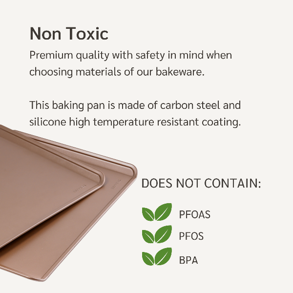 17 inch Rimless Cookie Sheet Pan Set of 2 Non Sick Non Toxic