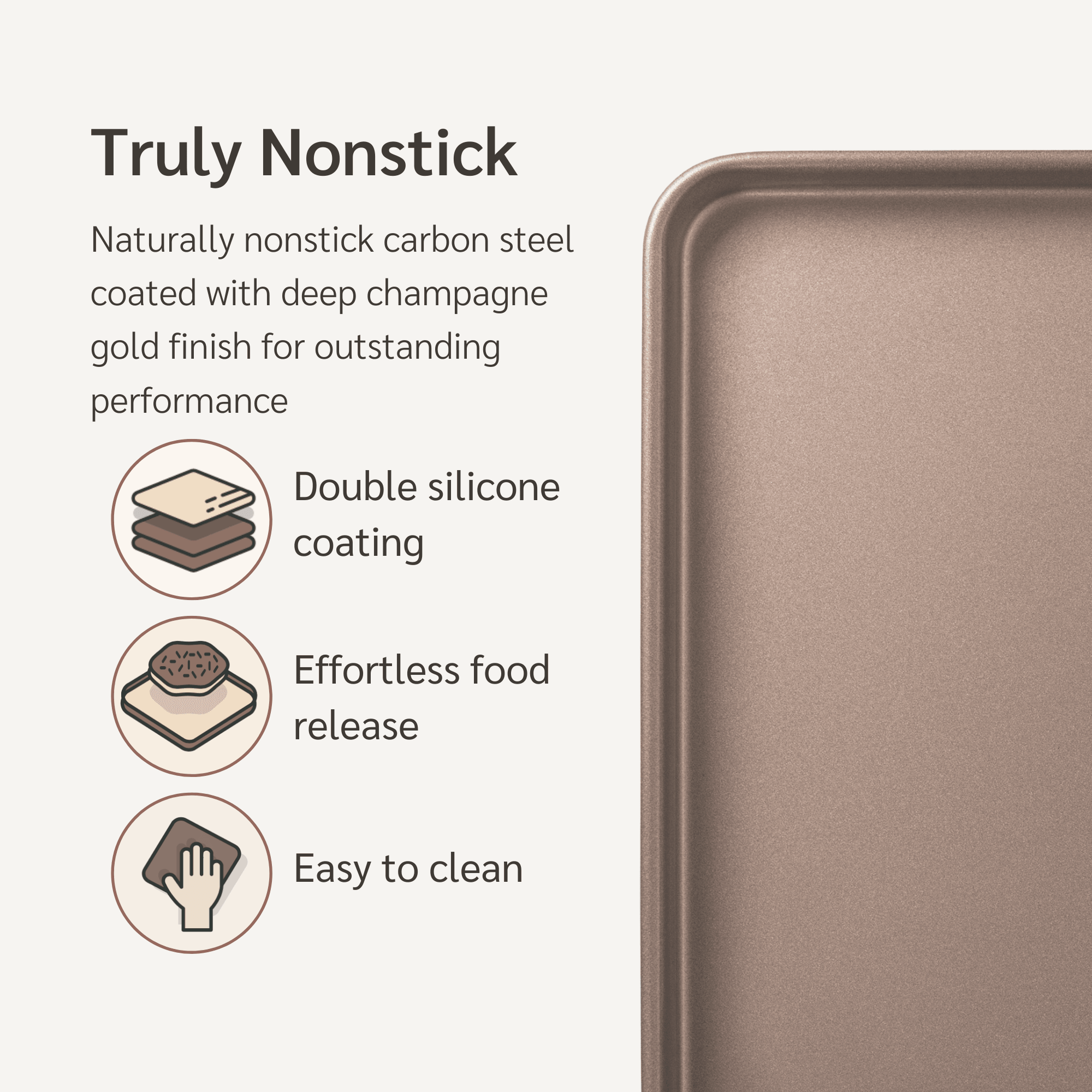 HAPPIELS Non-Toxic Nonstick 9x13in Baking Pan for Oven | Extra Thick Cake  Brownie Pan 13x9 inches