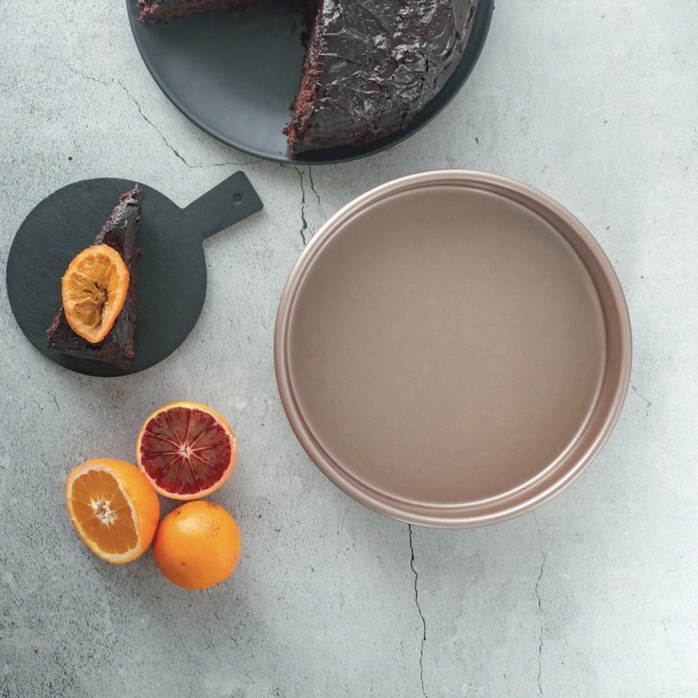 HAPPIELS Non Toxic Nonstick 9 inch Round Cake Pans Set of 2 Quality Non Stick 9 Inches Layer Circle Cake Pan 2 Inches Deep Best 9in Baking Pan